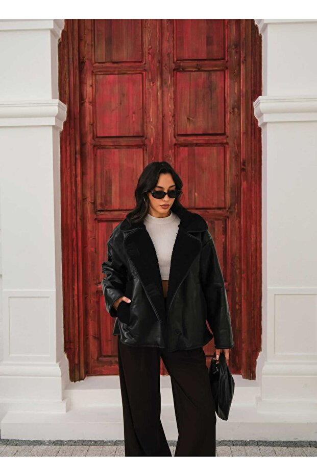 Siyah Oversize Kaliteli Ceket - 3