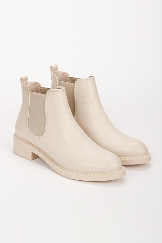 Cizme elastice de damă bej - 1