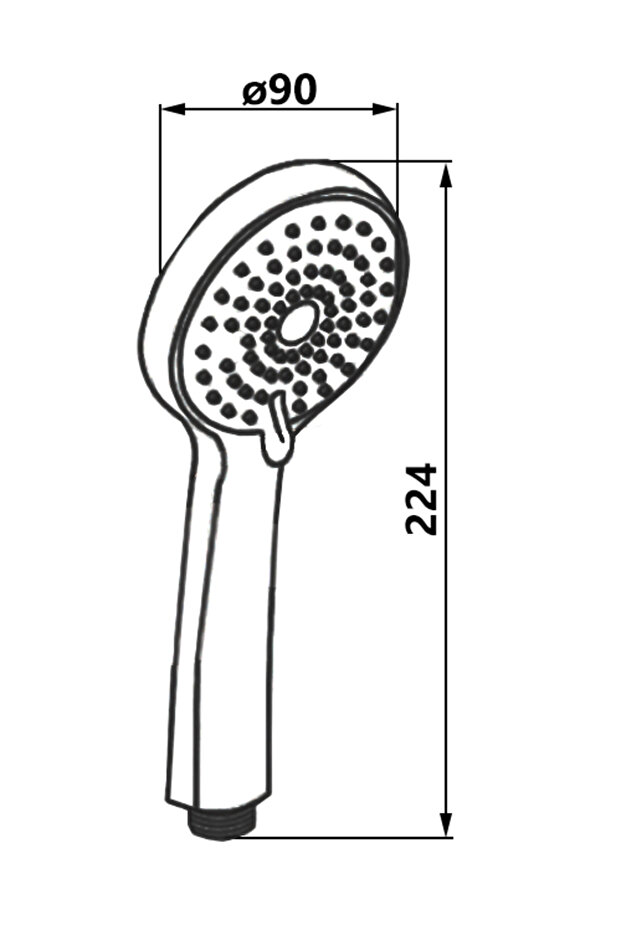 Black 3-function shower head handle Dafni - 2