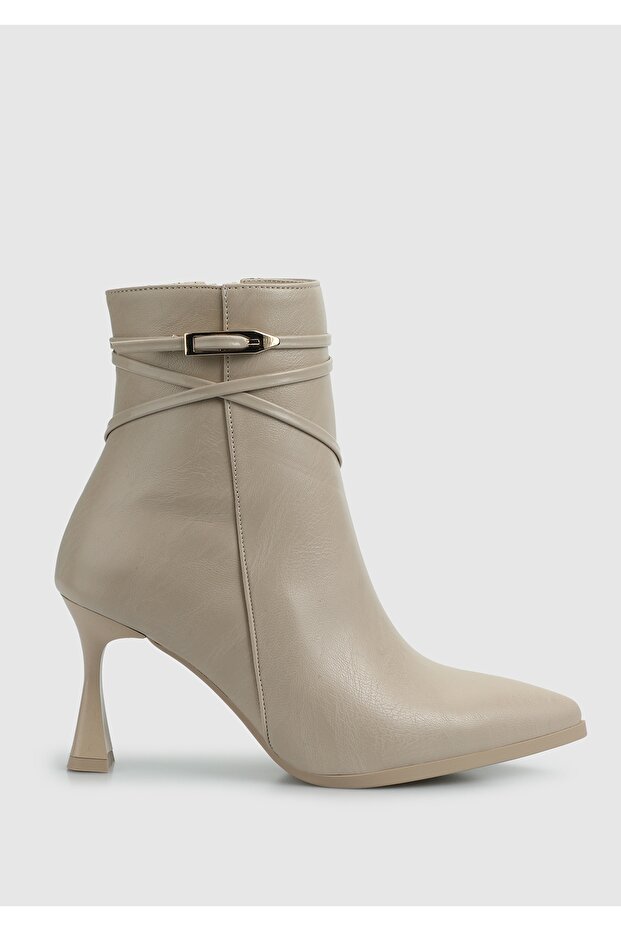 Bej Kadın Bootie - 1