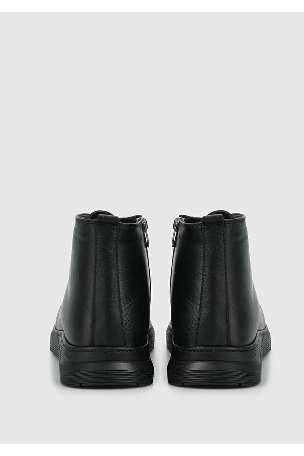 Siyah Deri Erkek Bot - 4