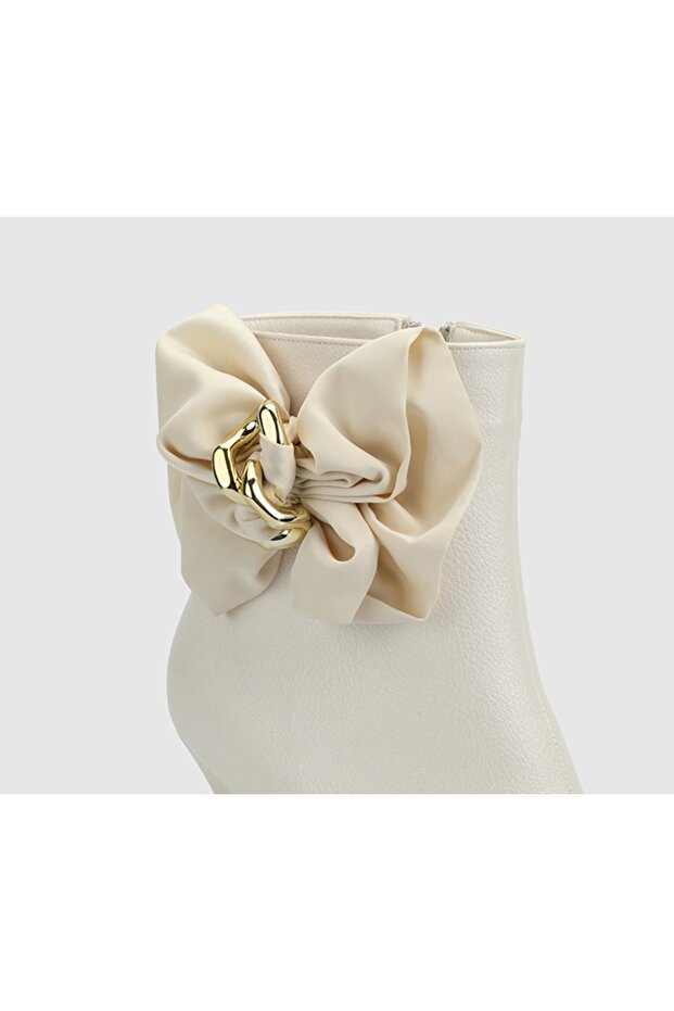 Bej Kadın Bootie - 5