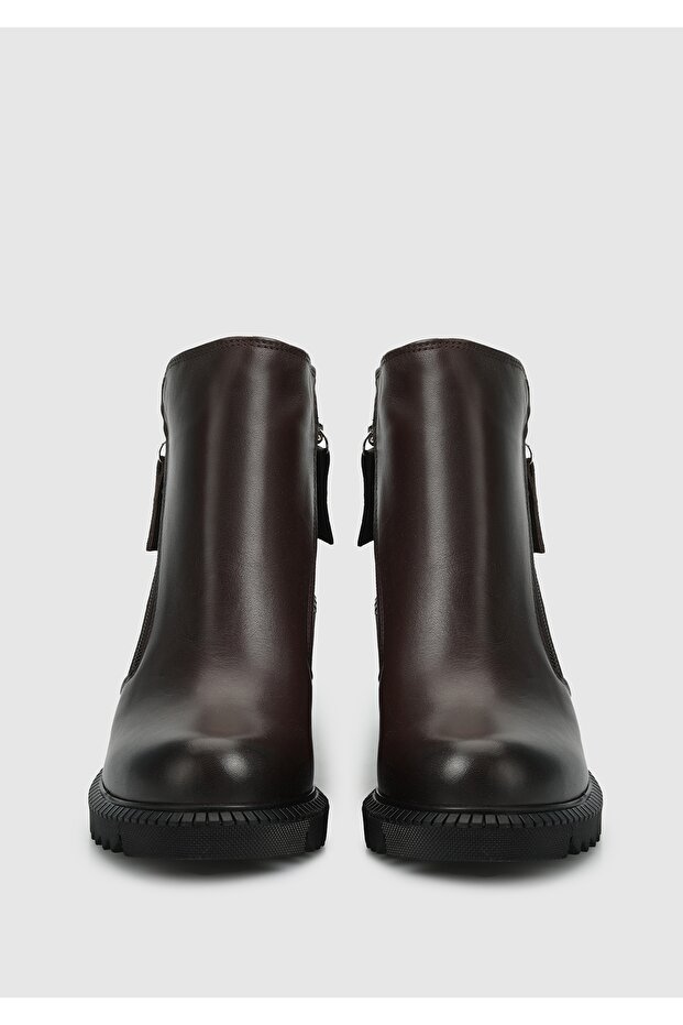 Kahve Deri Kadın Bot - 3