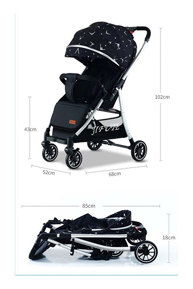 عربة أطفال قابلة للطي في اتجاهين - 3