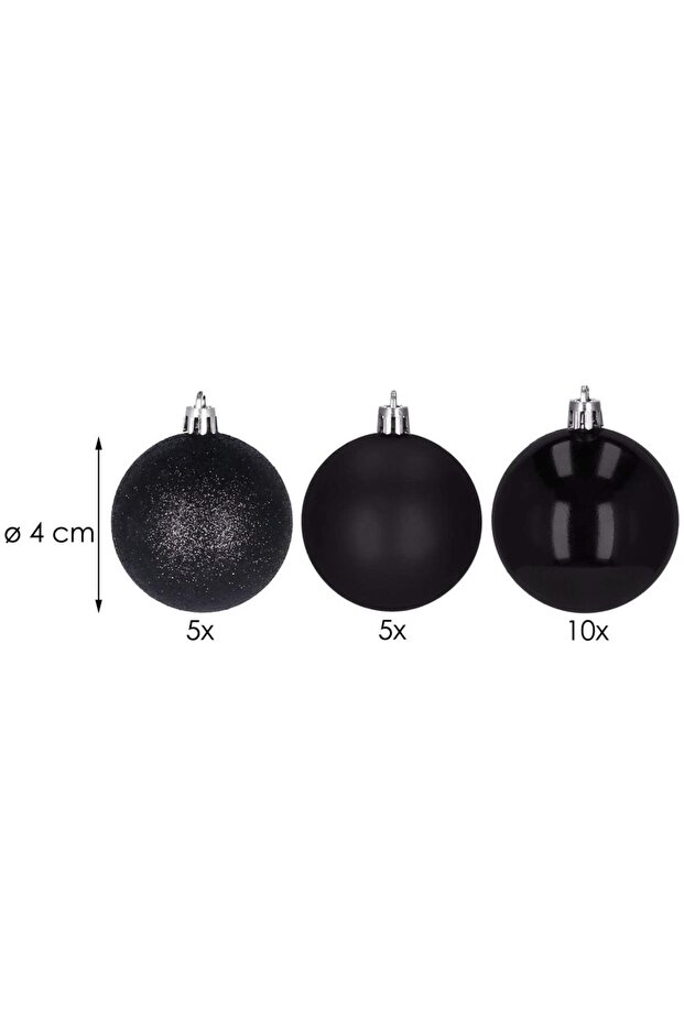 Коледна украса - Черно - 7