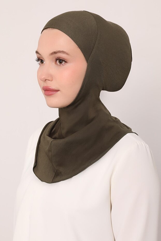Haki Hijabchi Boyunluklu Bone - 1