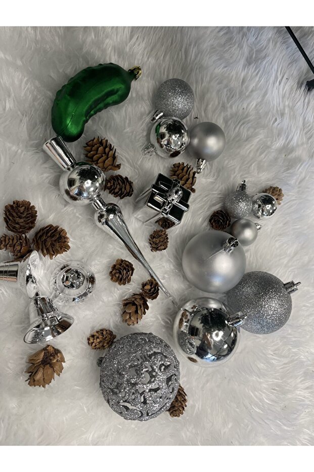 Коледна украса - Сребристо - 22