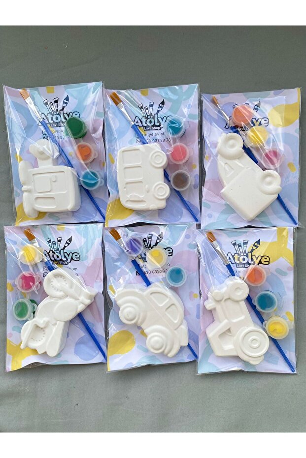 Lavi̇ Shop Vehicles Set/Paint Set, Diy, Diy, Birthday Gift, Holiday Gift / 15 Pcs
