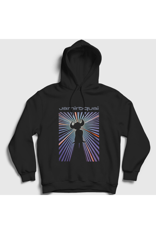 Unisex Black Little L Jamiroquai Hooded Sweatshirt 578241Tt