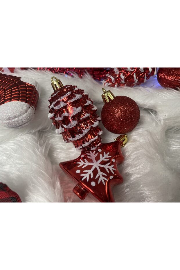 Коледна украса - Червено - 16