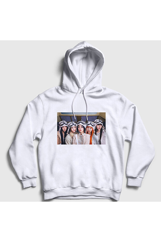 Unisex White Band K Pop Young Posse Hooded Sweatshirt 576587Tt