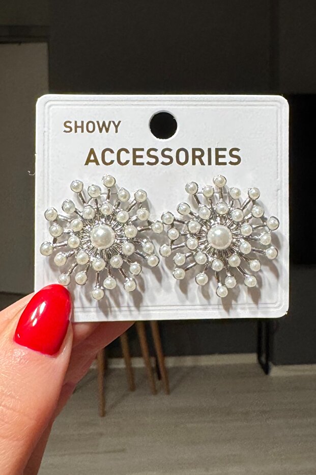 Kadın İncili Dal Küpe - 1