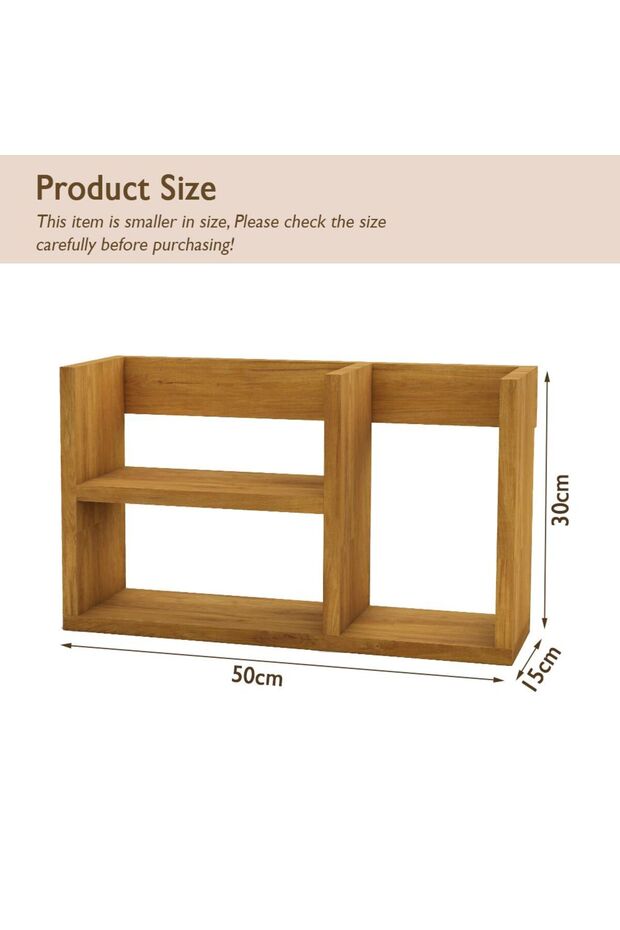 Office Bookcase Easy Accessibility, Bookshelf for Home and Workplace - Light Walnut - 5