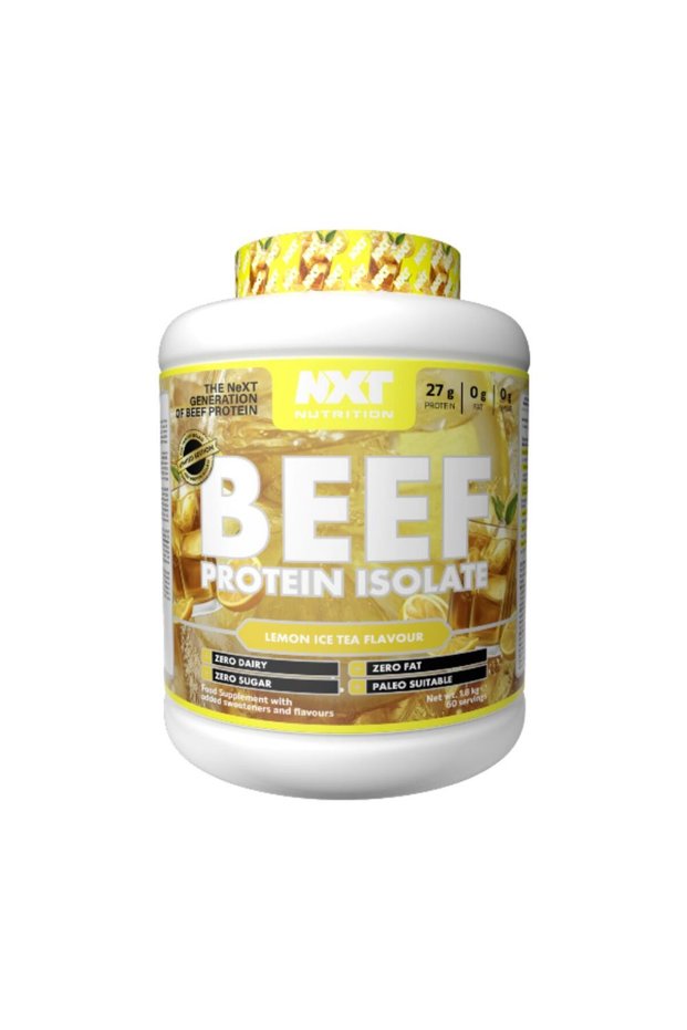 Beef Protein Isolate, Lemon Ice Tea, 60 Servings 1.8Kg, High-Quality Protein, Rich in Amino Acids