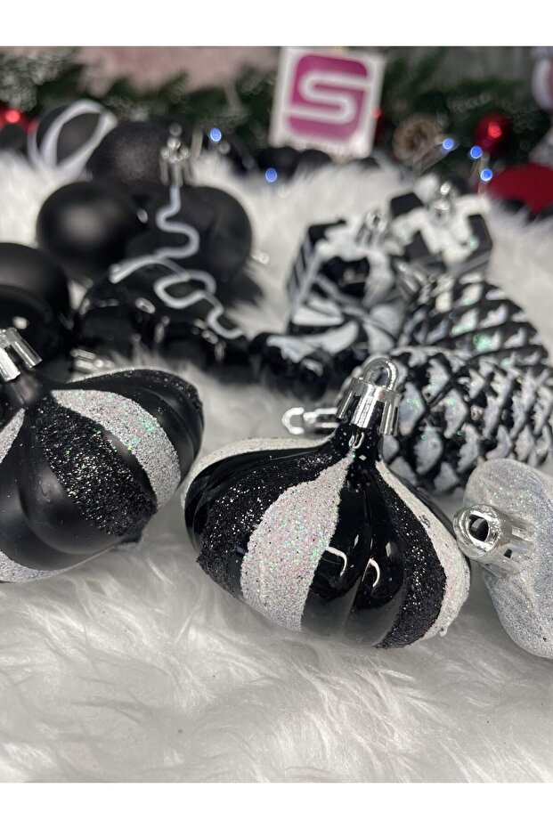 Коледна украса - Черно - 23