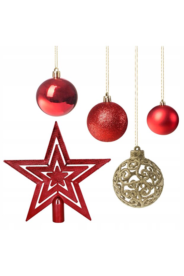 Коледна украса - Червено - 8