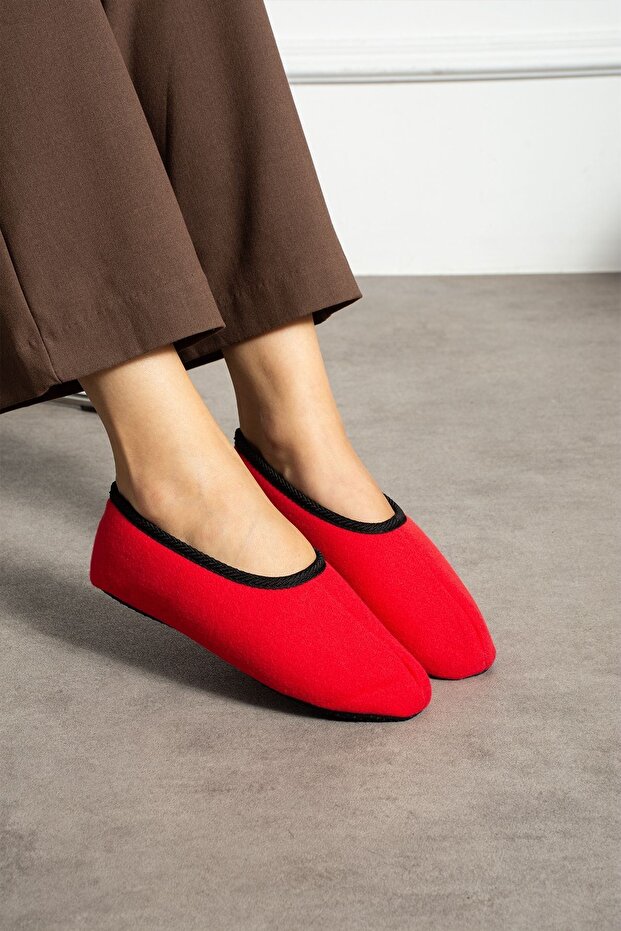 Μπαλαρίνες με ελαστικό ύφασμα Bery Red Soft Booties - 4