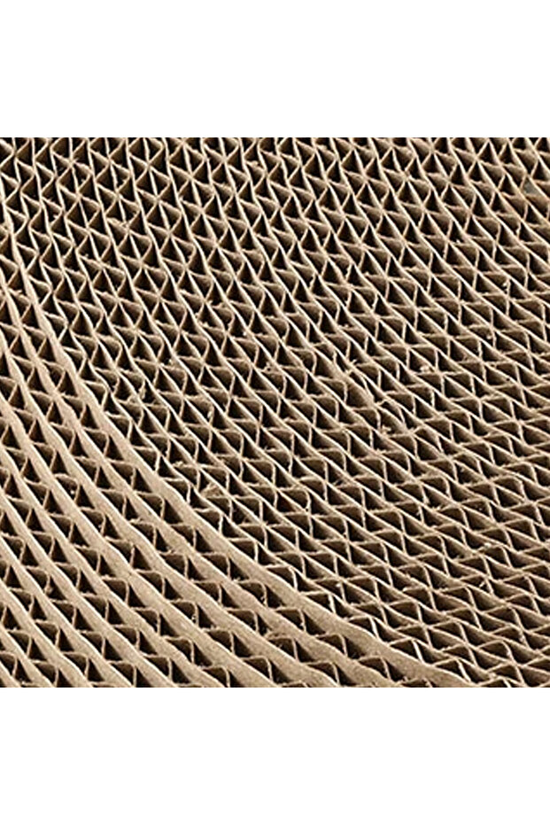 Circular cat scratcher, with catnip, 30 x 8 cm, cardboard, brown - 4