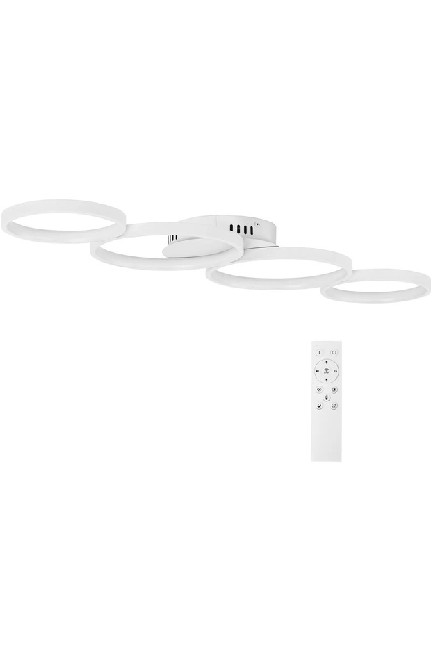 Modern LED ceiling lamp with remote control - 4 white circles - 2