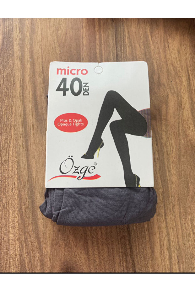 Opak gri mat külotlu çorap - 2