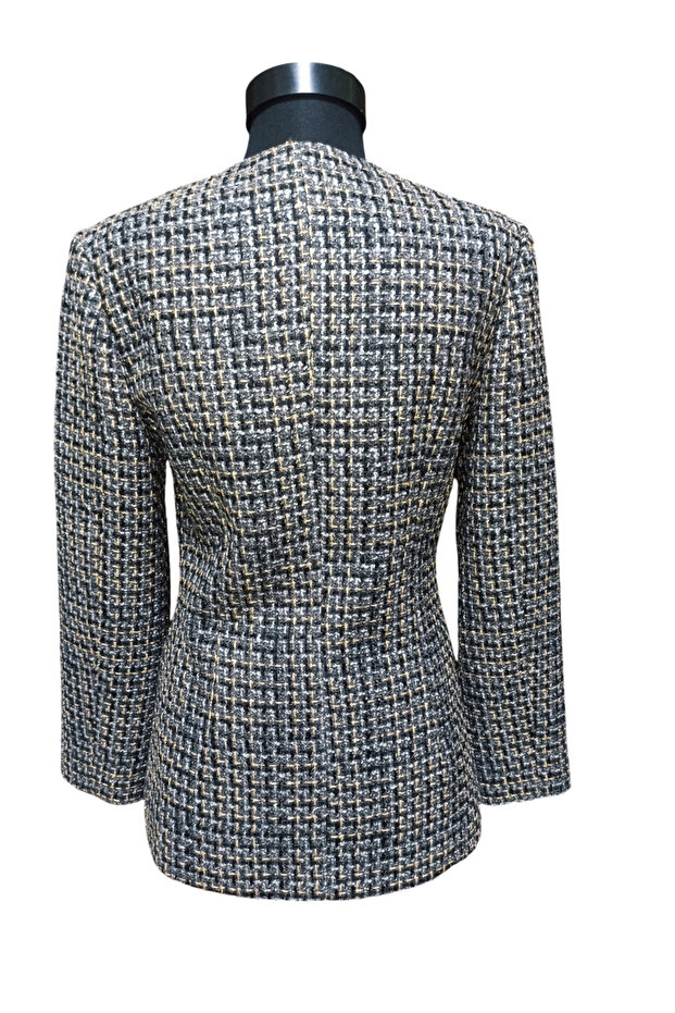 Simli Tüvit Blazer Ceket - 4