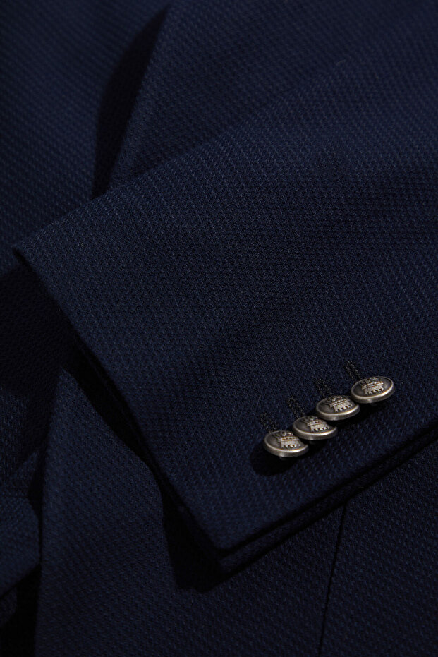 LACİVERT DÜĞMELİ CEKET - 5