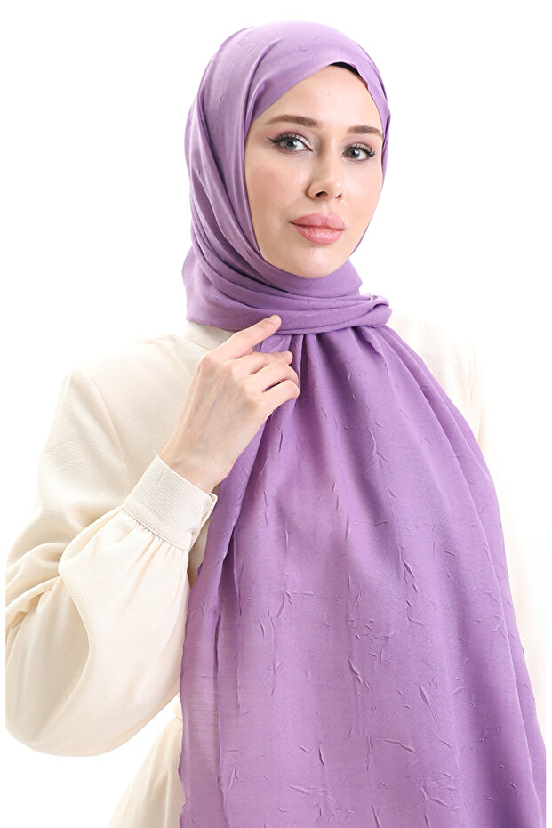 Bambu Şal 70281-48 Eflatun - 1