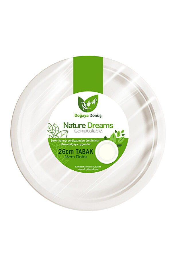 Nature Dreams 26 cm Bamboo Plate 25 Pieces