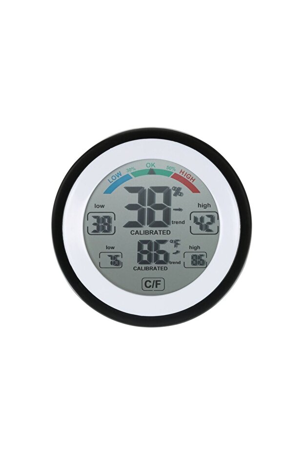 Digital Hygrometer with LCD Touch Screen Room Temperature Humidity Meter - 1