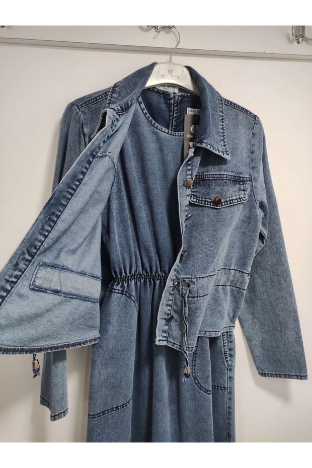 Kot Elbise Çeket Takım - 4