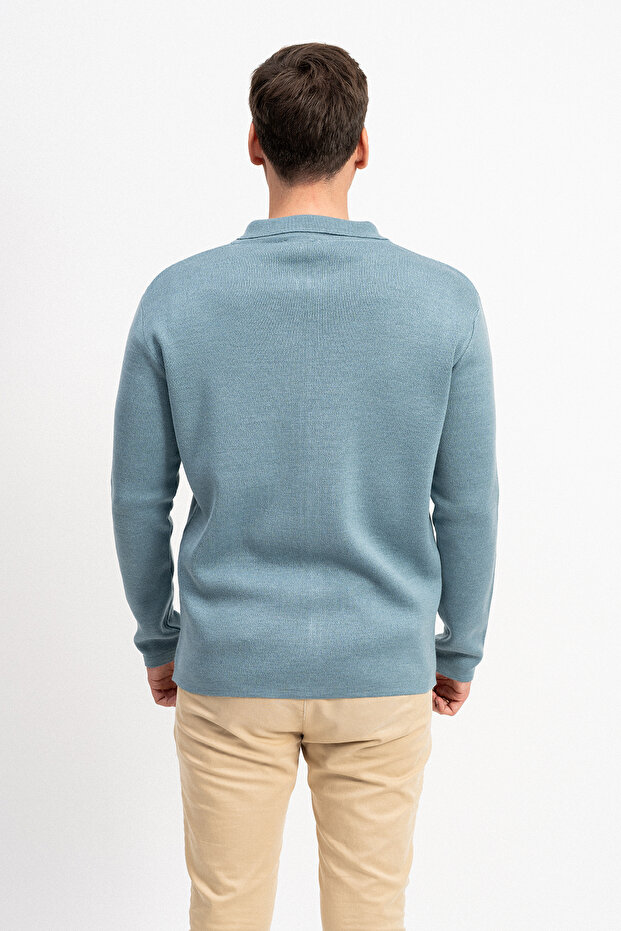 Fermuarlı Erkek Triko Hırka - 6