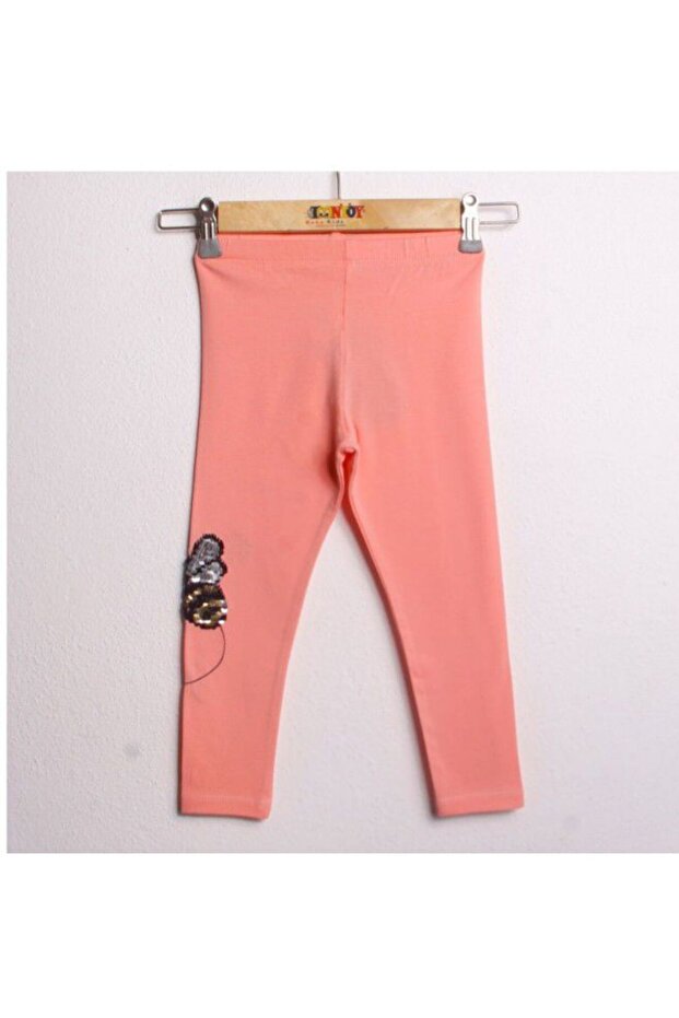 Girl's Leggings Sequin Bee Embroidery