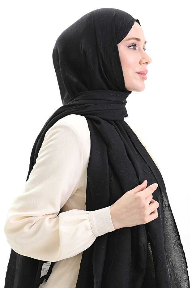 Bambu Şal 70281-36 Siyah - 2