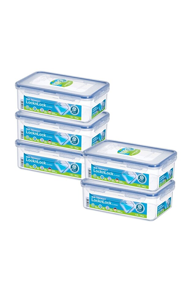 1L Rectangular Food Container (Pack of 5)