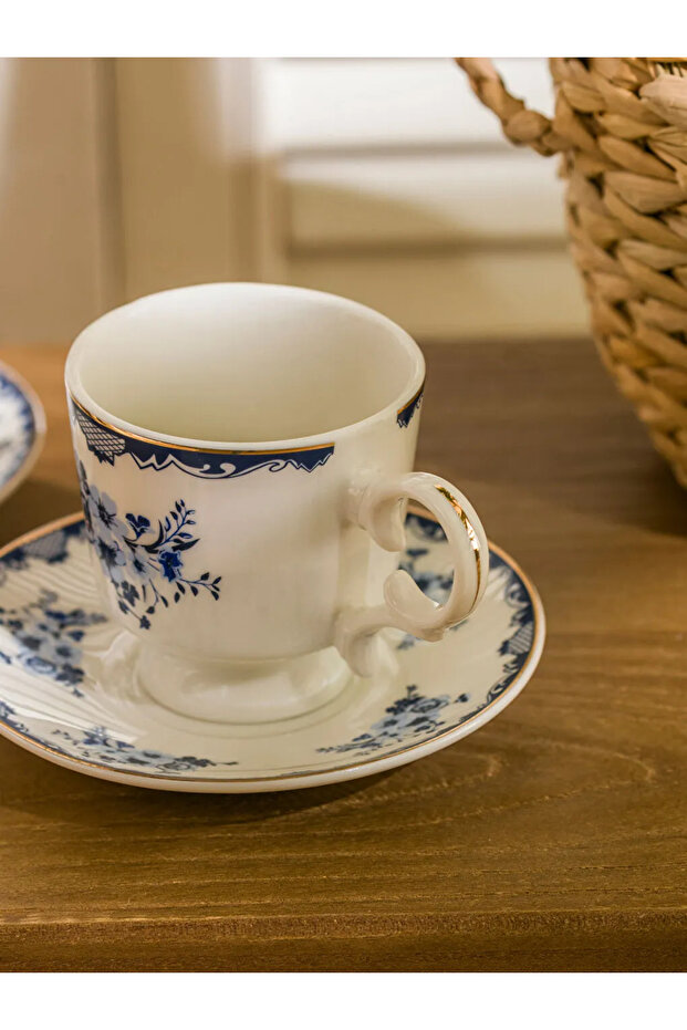 LCW HOME Mavi Baskılı 2 Kişilik Porselen Kahve Fincan Takımı 90 Ml - 3