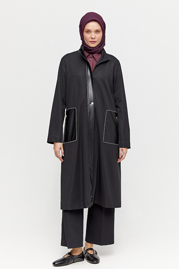 Fermuarlı Taş İşlemeli Kap - 1