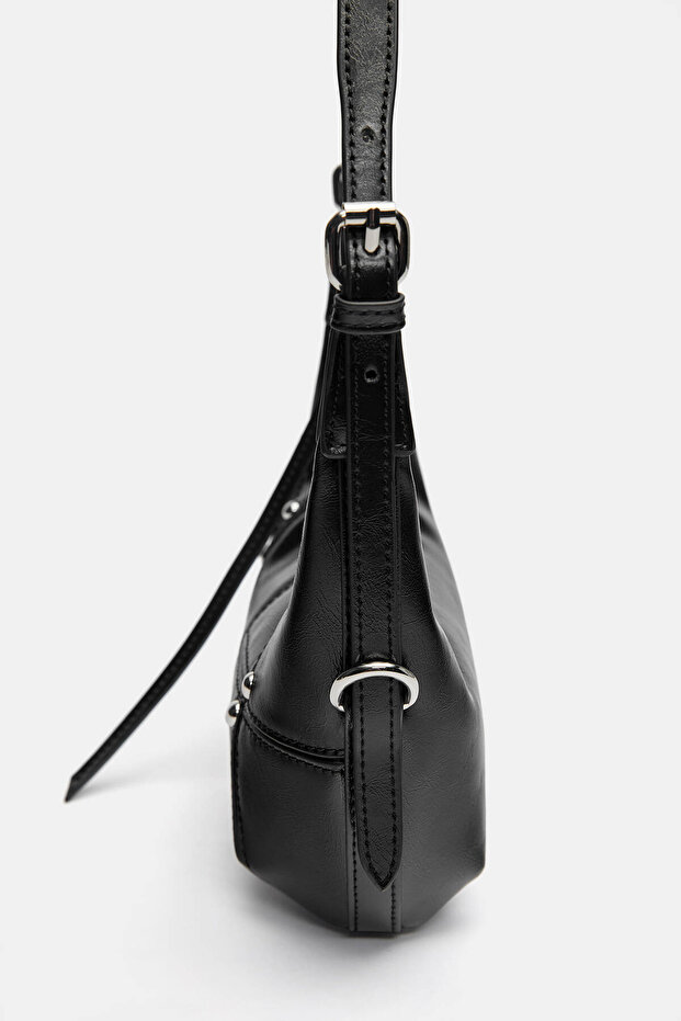 Mini zımbalı omuz çantası - 5