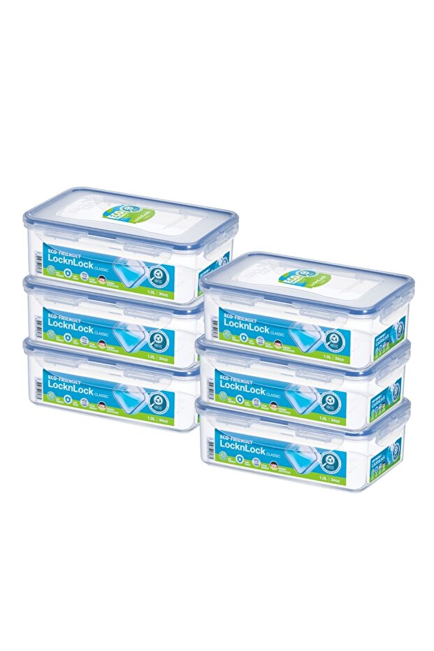 1L Rectangular Food Container (Pack of 6)