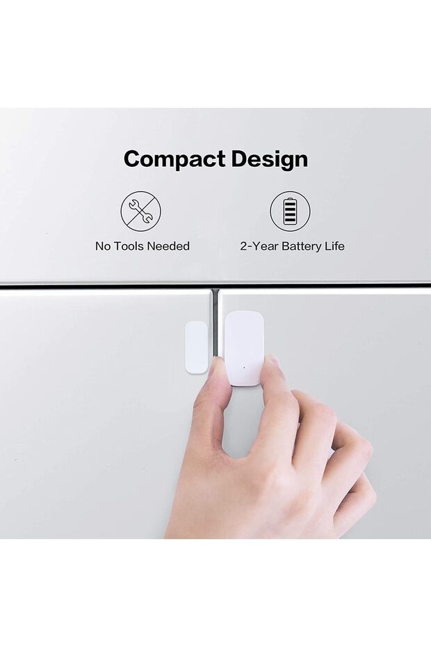 Door and Window Sensor 3-Pack, Requires HUB, Zigbee Connection, Mini Wireless Contact Se - 3