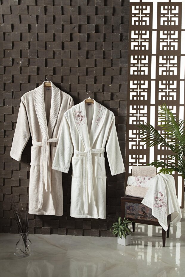 Sakura Bambu Bornoz Seti - 1