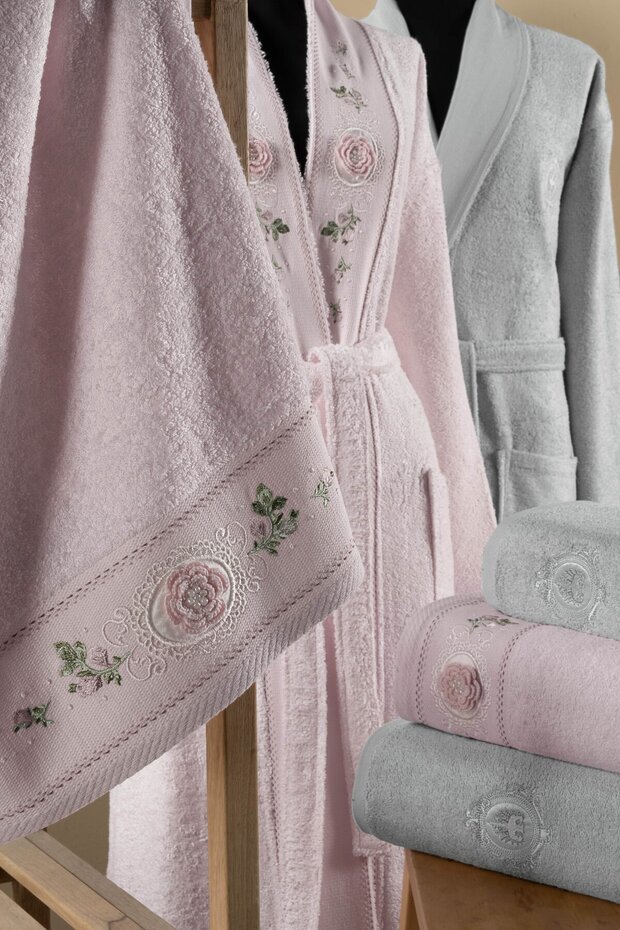 Duygu Bambu Bornoz Seti - 2