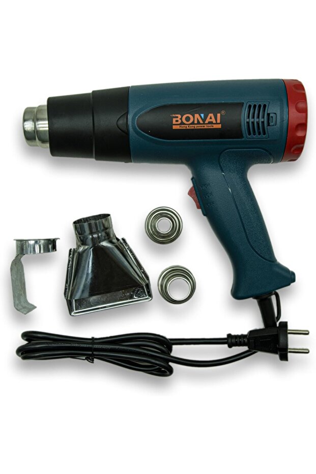 BN-HK83 Heat Gun 2000W with 4 Nozzles, Variable Temperature 50°C–550°C, Dual Airflow, Elec