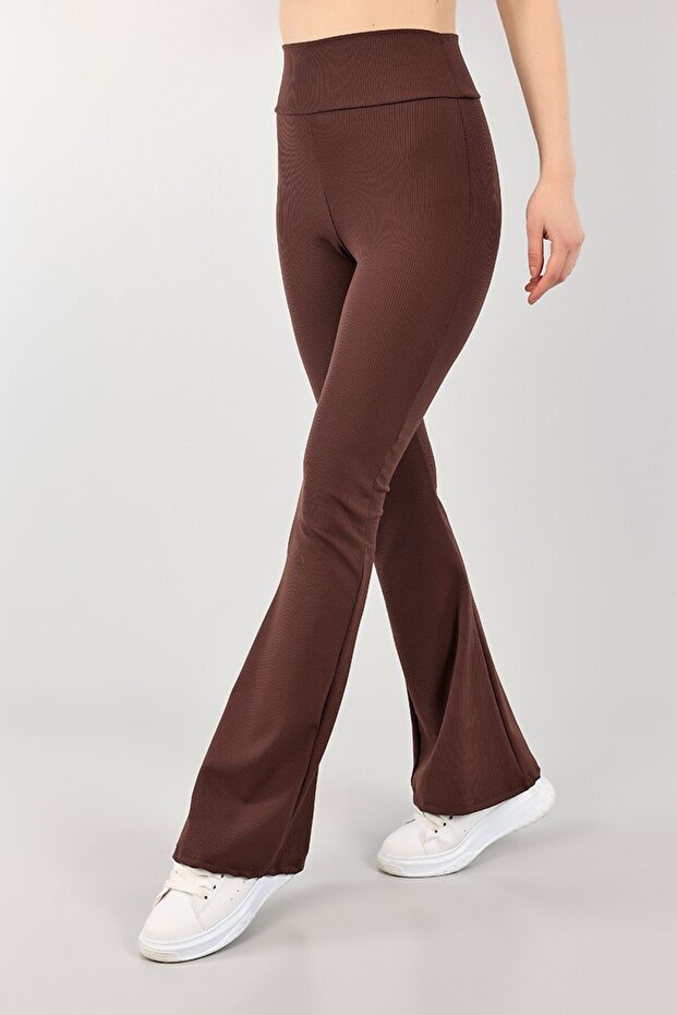 Ispanyol Paça Yüksek Bel Fitilli Tayt - 4