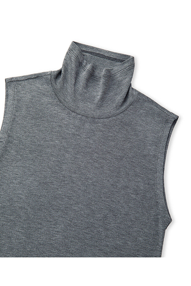 Yüksek yaka basic tişört - 4