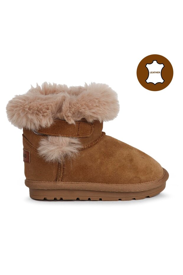 Bailey 21-25 Numara Kız Çocuk Kahve Kürklü Cırtlı Bot - 1