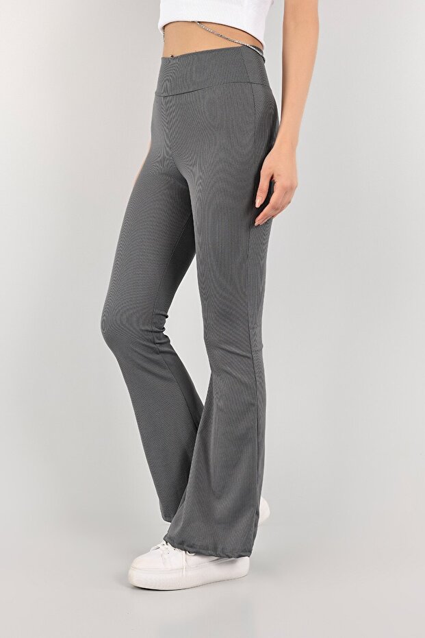 Ispanyol Paça Yüksek Bel Fitilli Tayt - 2