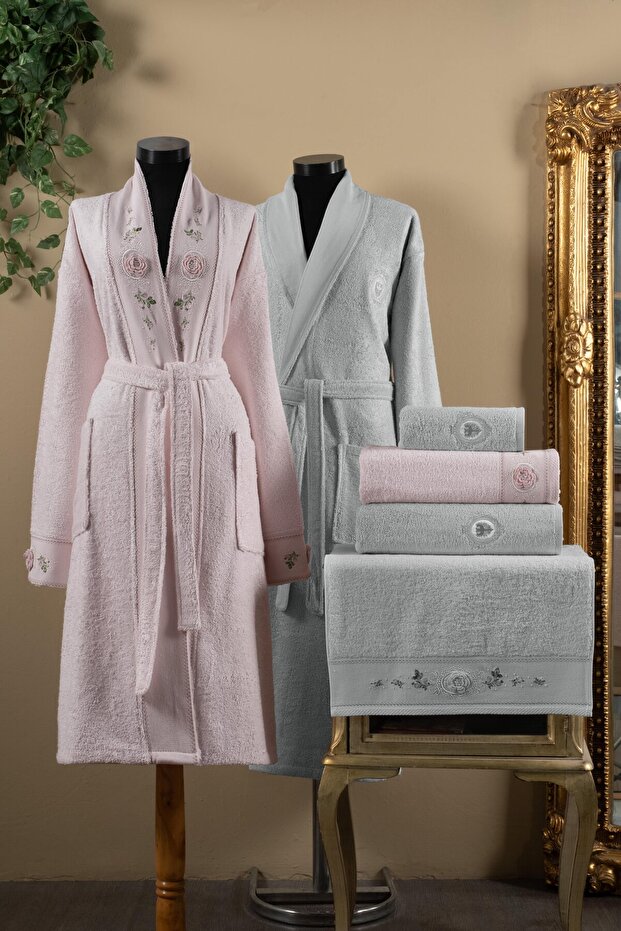 Duygu Bambu Bornoz Seti - 1