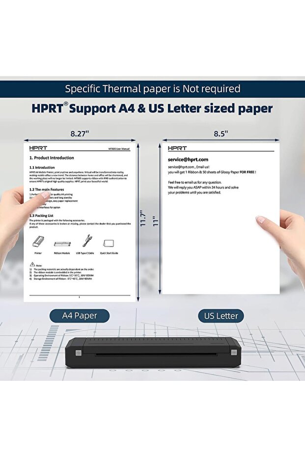 Wireless Bluetooth Small Printer MT800 - 7