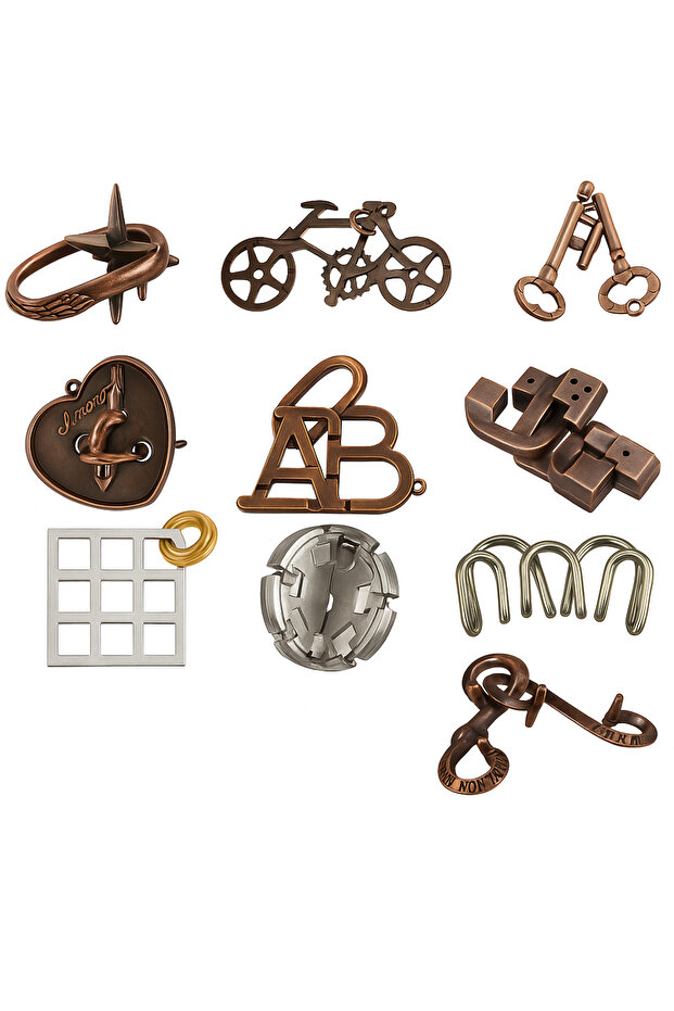10 adet metal puzzle - 1