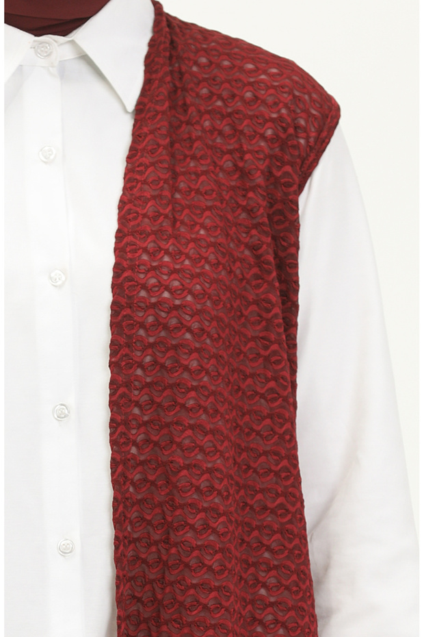 Basic Yelek 1639-03 Bordo - 4